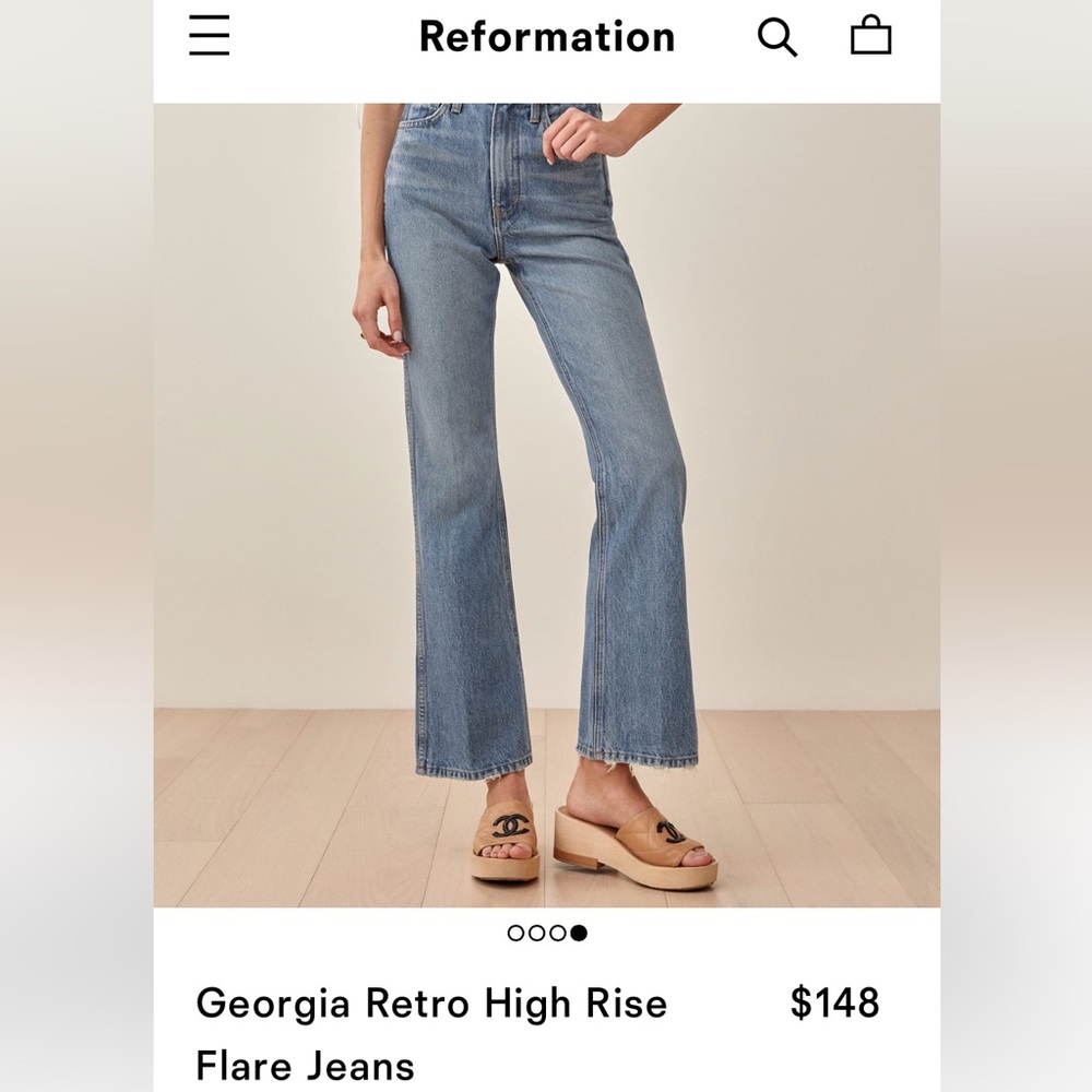 Reformation Georgia Flare Jeans W28